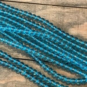 4MM Dyed Blue Quartz Beads-ONE Gemstone Bead Strand-Jewelry Making Supplies NWT